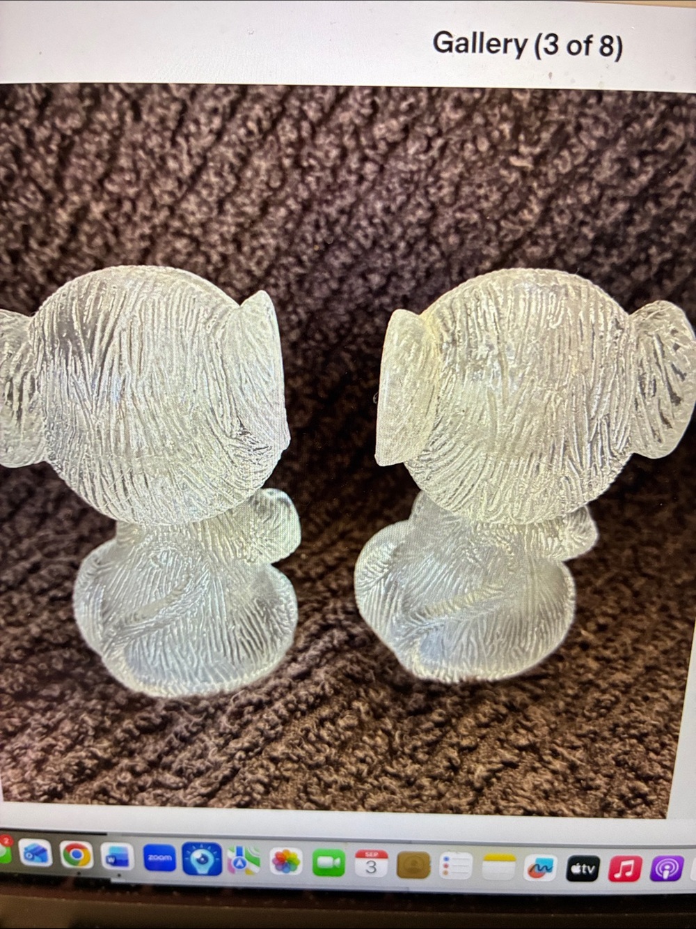 Vintage Clear Plastic Mouse Salt & Pepper Shakers Pair Anapomorphic - Picture 3 of 8
